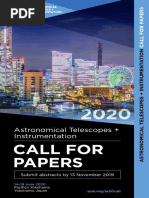 Call For Papers: Astronomical Telescopes + Instrumentation