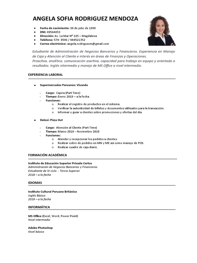 Modelo CV Certus - Con Experiencia Laboral | PDF | Microsoft Office |  Business