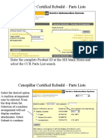 Caterpillar Certified Rebuild - Parts Lists
