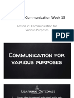 Purposive Communication Week 13