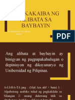 Pagkakaiba NG Alibata Sa Baybayin - Lacuesta
