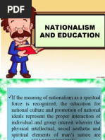 Nationalism and Education Nationalism and Education