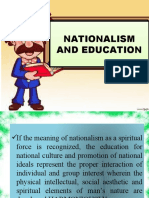 Nationalism and Education Nationalism and Education