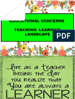 Educational Concerns Teaching-Learning Landscape