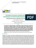 2014 - The Effect of Country of Brand and Country of Manufacture On Brand Loyalty and Purchase Intention PDF