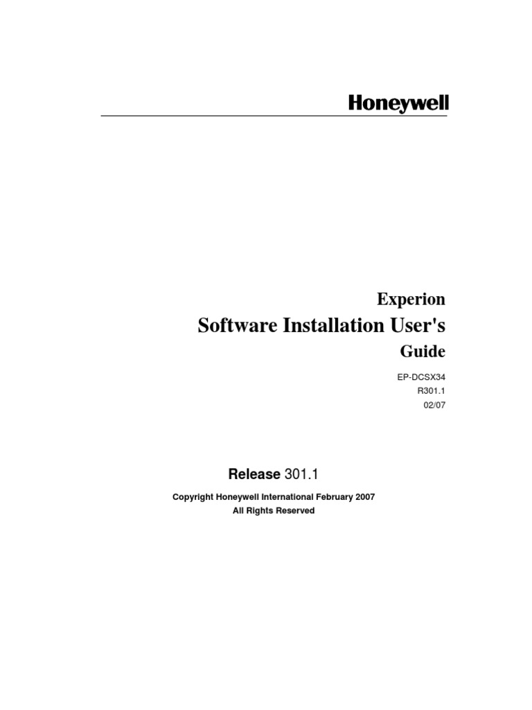 Software Installation User's: Experion | PDF | Installation (Computer ...