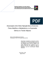 Associaçao Entre Dieta Hiperglicidica e Exercicio Fisico Modifica o Metabolismo e A Expressao Genica No Tecido Adiposo