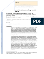 NIH Public Access: Effect of Exercise On The Diurnal Variation in Energy Substrate Use During A High-Fat Diet