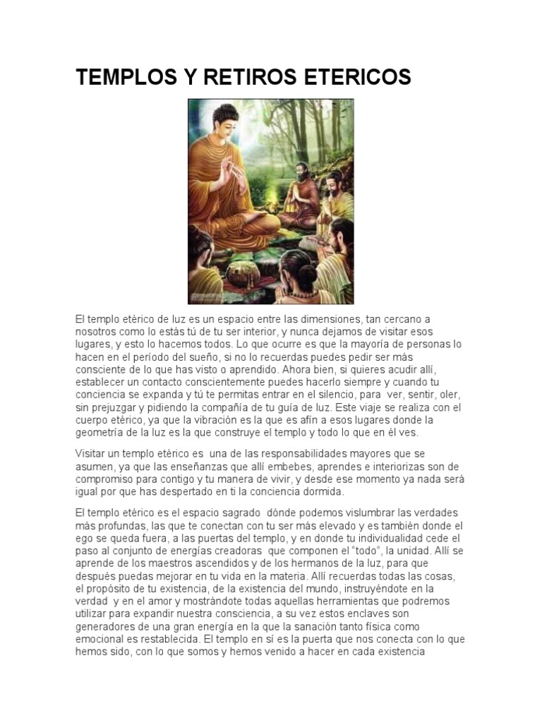 Templos Y Retiros Etéricos Pdf Templo Ligero