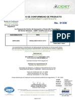Ec-Col-Certificado 01330F Sistemas Modulares PDF