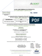 Ec-Col-Certificado 02434F - Cintas de Tela de Vidrio PDF