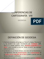 8.- CONFERENCIAS DE CARTOGRAFÍAVIII GEODESIA