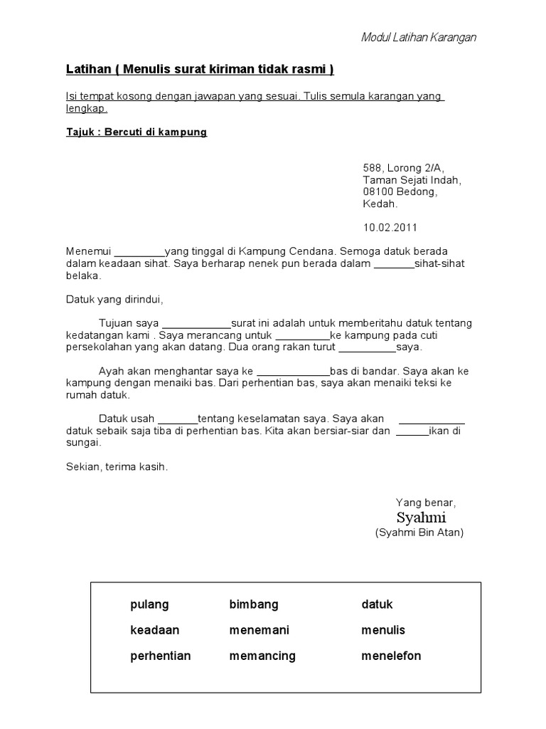 Latihan Karangan Pdf