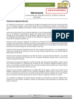 Memorando: Intensiones Armadas Y/o Terroristas Por Parte Del GAO-ELN y GAOR en Norte de Santander