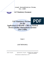 IAF MD 8 2011 Application of ISO 17011 in MDQMS (ISO 13485) Issue 1 2011