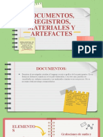 Tarea 8 - Documentos, Registros, Materiales y Artefactos