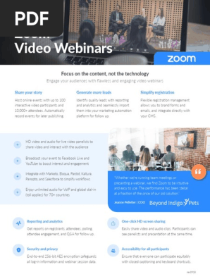 Zoom Video Webinars