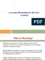 Defining Marketing For The 21st Century: Chapter-1