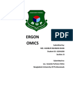Ergon Omics: Submitted By: Md. Hasibur Rahman Khan Student ID: 16241030 Section: B