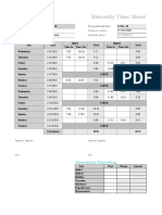 Biweekly Time Sheet: Employee: Employee Number: Manager: Employee Phone: 021-99644716