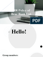 HR Policy of Brac Bank Ltd