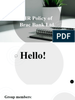 HR Policy of Brac Bank LTD