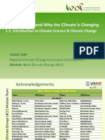 Section 1. How and Why The Climate Is Changing: 1.1. Introduction To Climate Science & Climate Change