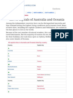 Australia and Oceania Capitals of Countries