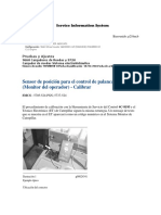 Sensor de Posición para El Control de Palanca Universal (Monitor Del Operador) - Calibrar PDF