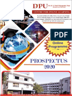 Admn 2020 Online MBA Prospectus DPUCOL - Shiv PDF