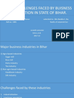 Major Challenges Faced by Buisness Organisation in State of Bihar