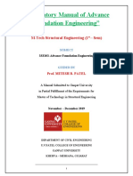 "Laboratory Manual of Advance Foundation Engineering": M-Tech Structural Engineering (1 - Sem)