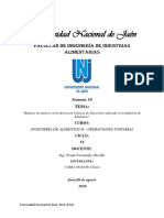 Semana 10, Ingeniería de Alimentos Ii, Clinton Cubas Vicente PDF