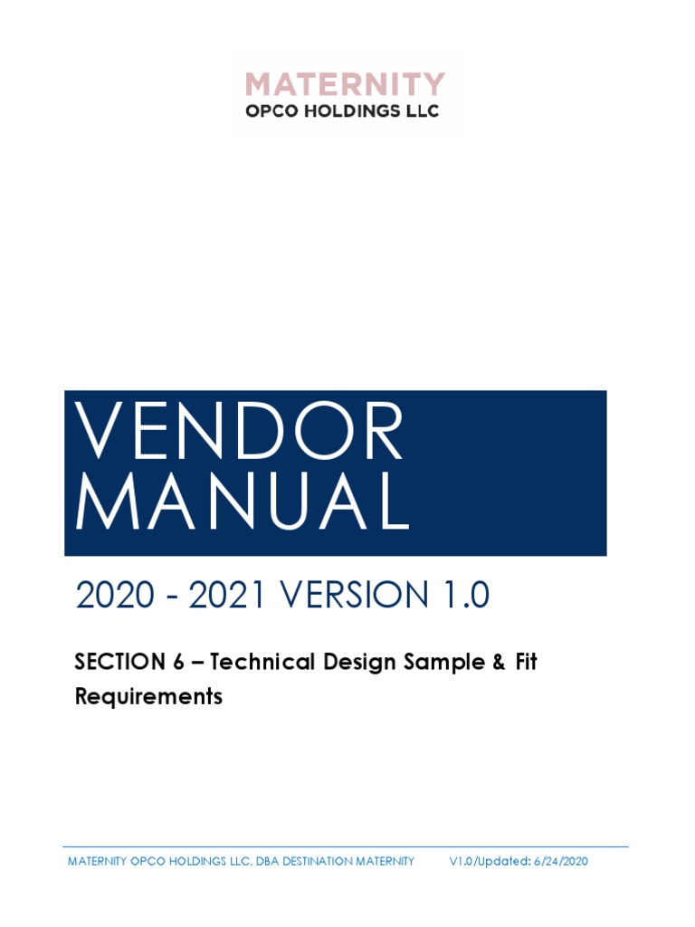 VM Section 6 Technical Design Sample & Fit Requirements | PDF | Seam ...