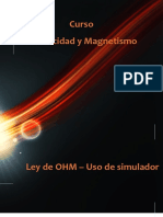 Ley de OHM - Uso de Simulador INFORME