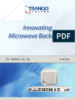 Innovating Microwave Backhaul: Lte / Wimax / 3G / 4G 6-38 GHZ