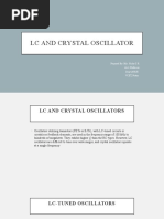 LC and Crystal Oscillator: Prepared By: Mrs. Nisha G R Asst. Professor Dept of ECE VCET, Puttur