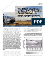 The effect of altitude on small wind turbine power