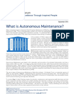 What Is Autonomous Maintenance?: Industry Forum