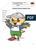 Formulir Pendaftaran Porma 2018