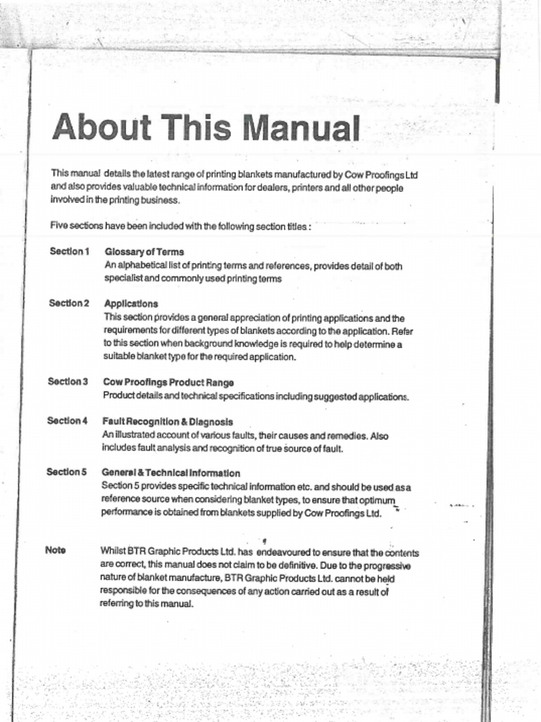 Blankets Manual PDF PDF