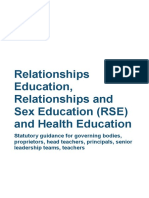Relationships Education, Relationships and Sex Education (RSE) and Health Education