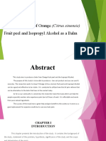 The Feasibility of Orange (Citrus Sinensis) Fruit Peel and Isopropyl Alcohol As A Balm