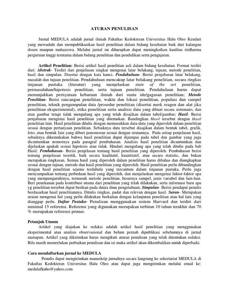 Aturan Penulisan | PDF