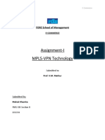 Assignment-I MPLS-VPN Technology: FORE School of Management
