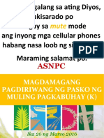 March 26, 2016 - Pasko NG Pagkabuhay