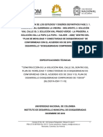 Especificaciones Técnicas Calle 50 PDF