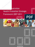 WA Health Promotion Strategic Framework 2007 2011