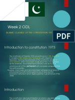 Week 2 ODL: Islamic Clauses in Pakistan's Constitution