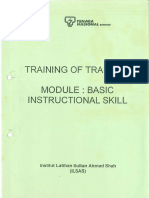 ILSAS Training of Trainers Module 2004: Basic Instructional Skill